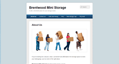 Desktop Screenshot of brentwoodministorage.com